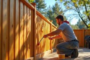 patio and fence painting